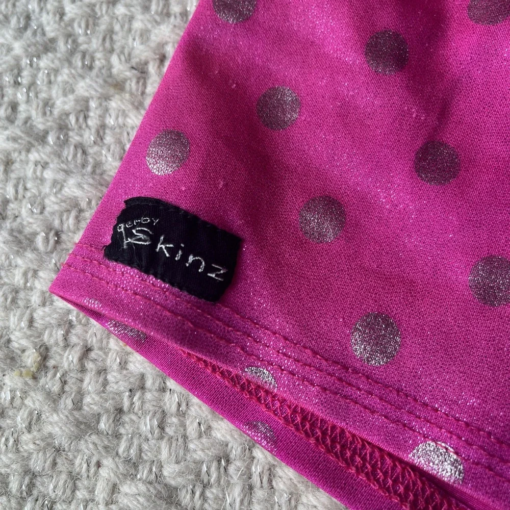 Derby Skinz pink polka dot large USA VTG Sparkle Shorts
